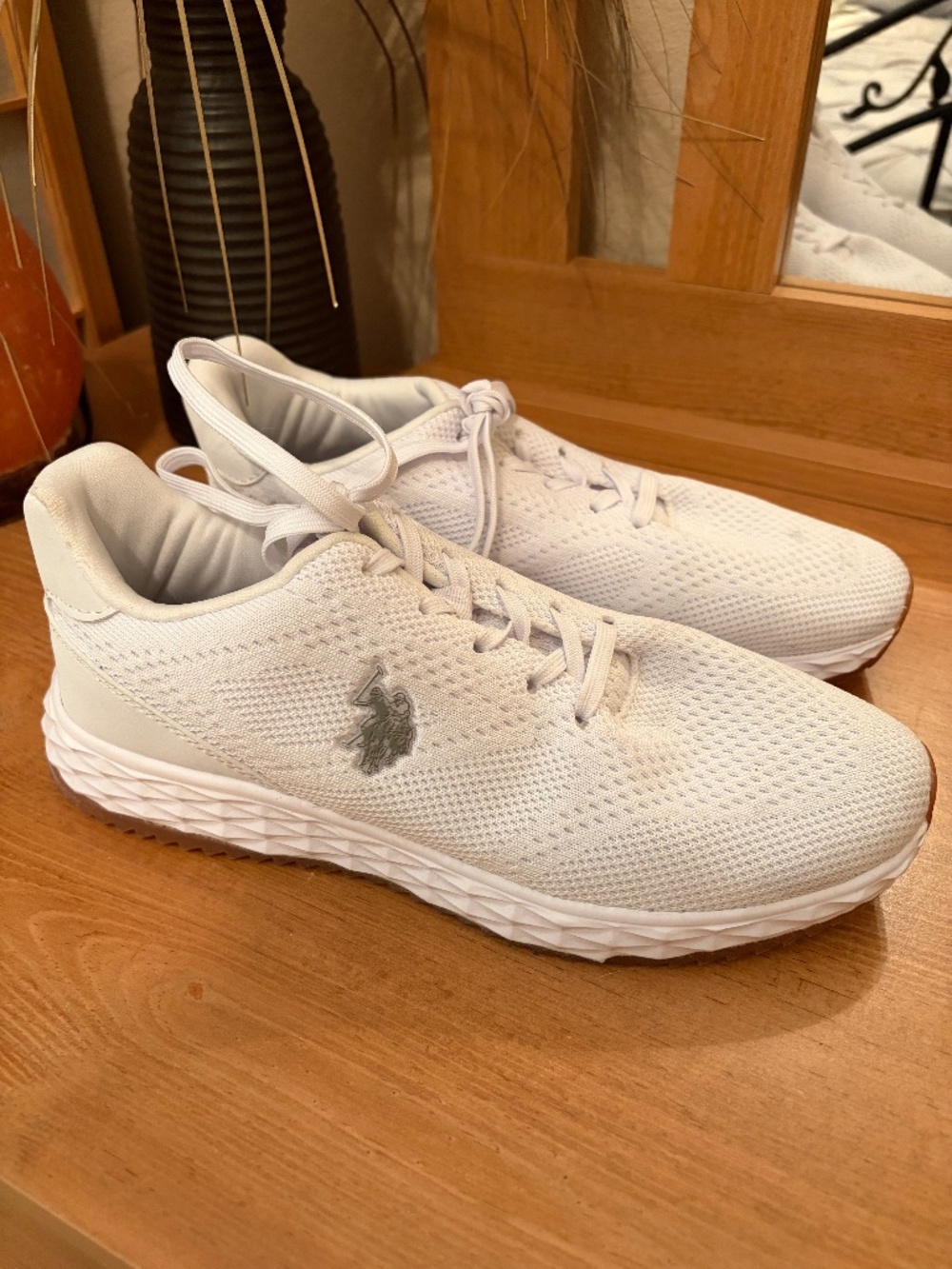 US Polo Assn White Sneakers Size 9